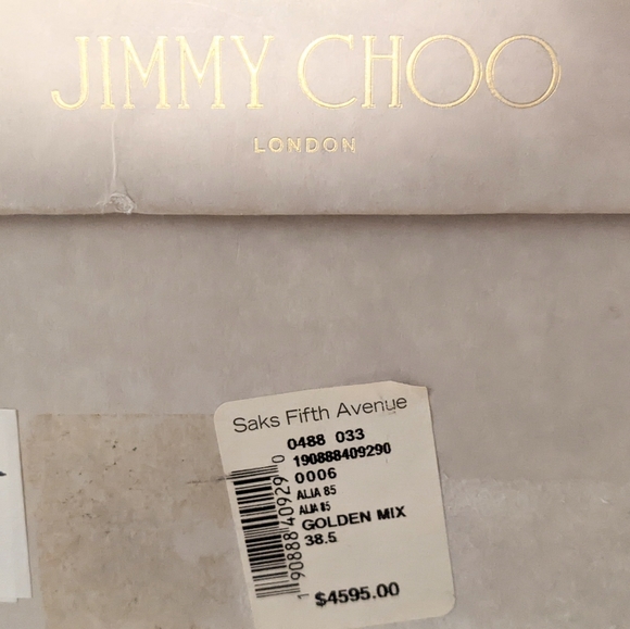 💯Jimmy Choo Rose Gold Crystal Covered Pointy Toe Pumps Crystal Cinderella pumps - Picture 12 of 12